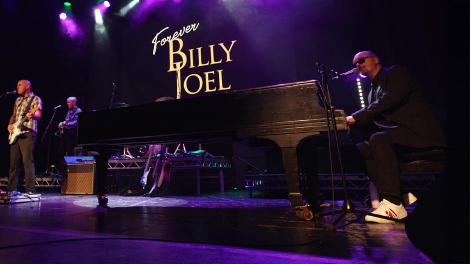 Promotional image for the show 'Forever Billy Joel' in September 2026 at Blackburn Empire Theatre.