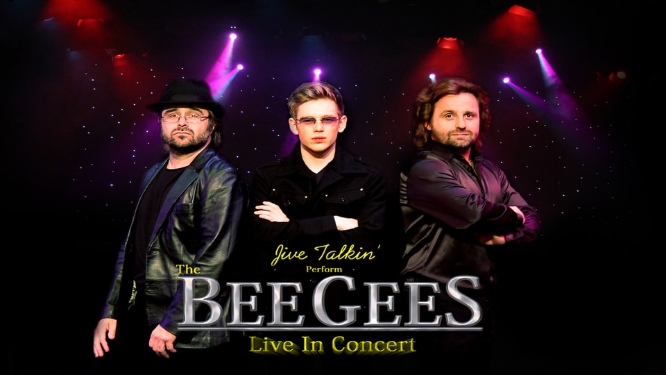Promotional image for the show 'Jive Talkin' perform the Bee Gees' in June 2026 at Blackburn Empire Theatre.