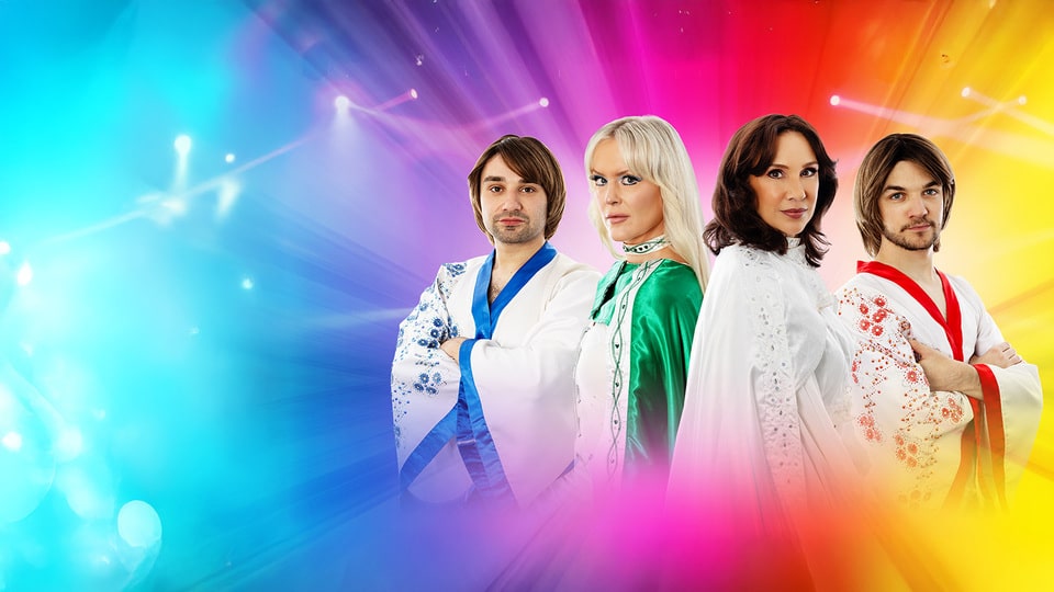 Promotional image for the show 'Thank ABBA for the Music' in February 2027 at Blackburn Empire Theatre.
