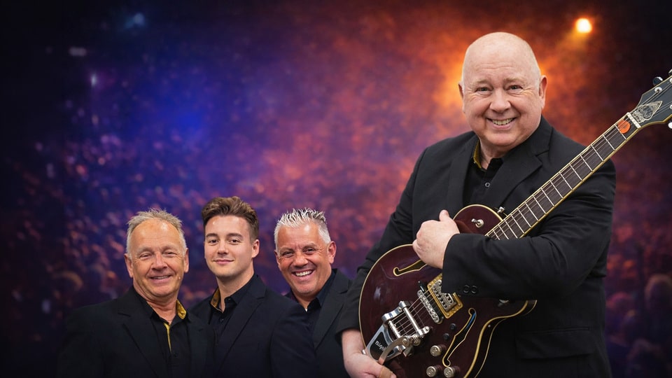 Promotional image for the show 'The Searchers Experience Show - Starring Spencer James' in October 2026 at Blackburn Empire Theatre.