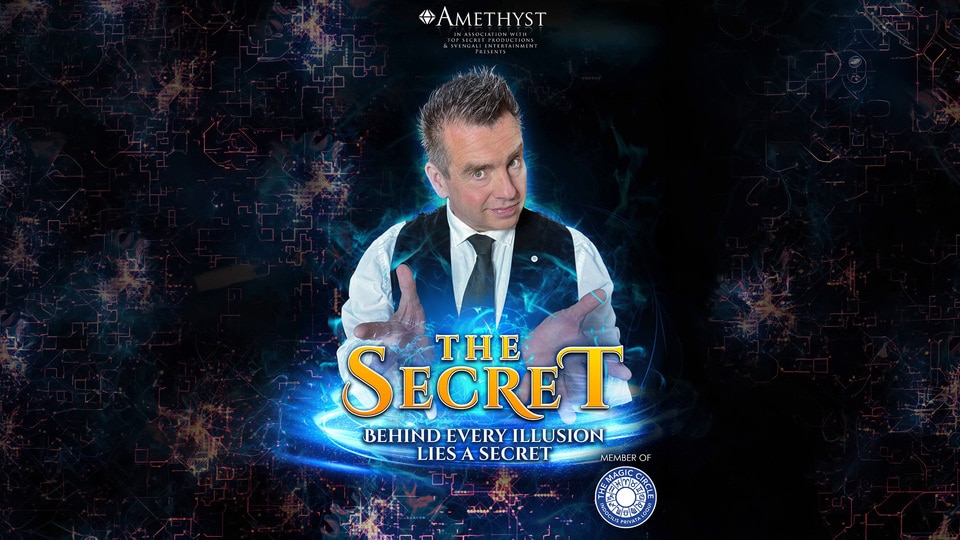 Promotional image for the show 'The Secret' in June 2026 at Blackburn Empire Theatre.