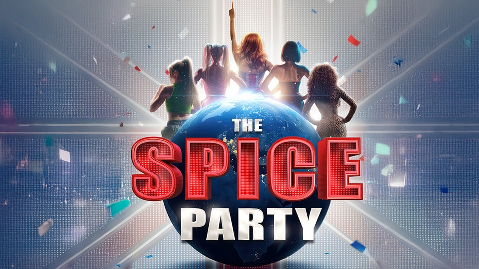 Promotional image for the show 'The Spice Party – Celebrating 30 Years of the Spice Girls' in July 2027 at Blackburn Empire Theatre.
