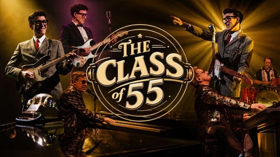 Promotional image for the show 'Class of 55' in January 2027 at Blackburn Empire Theatre.